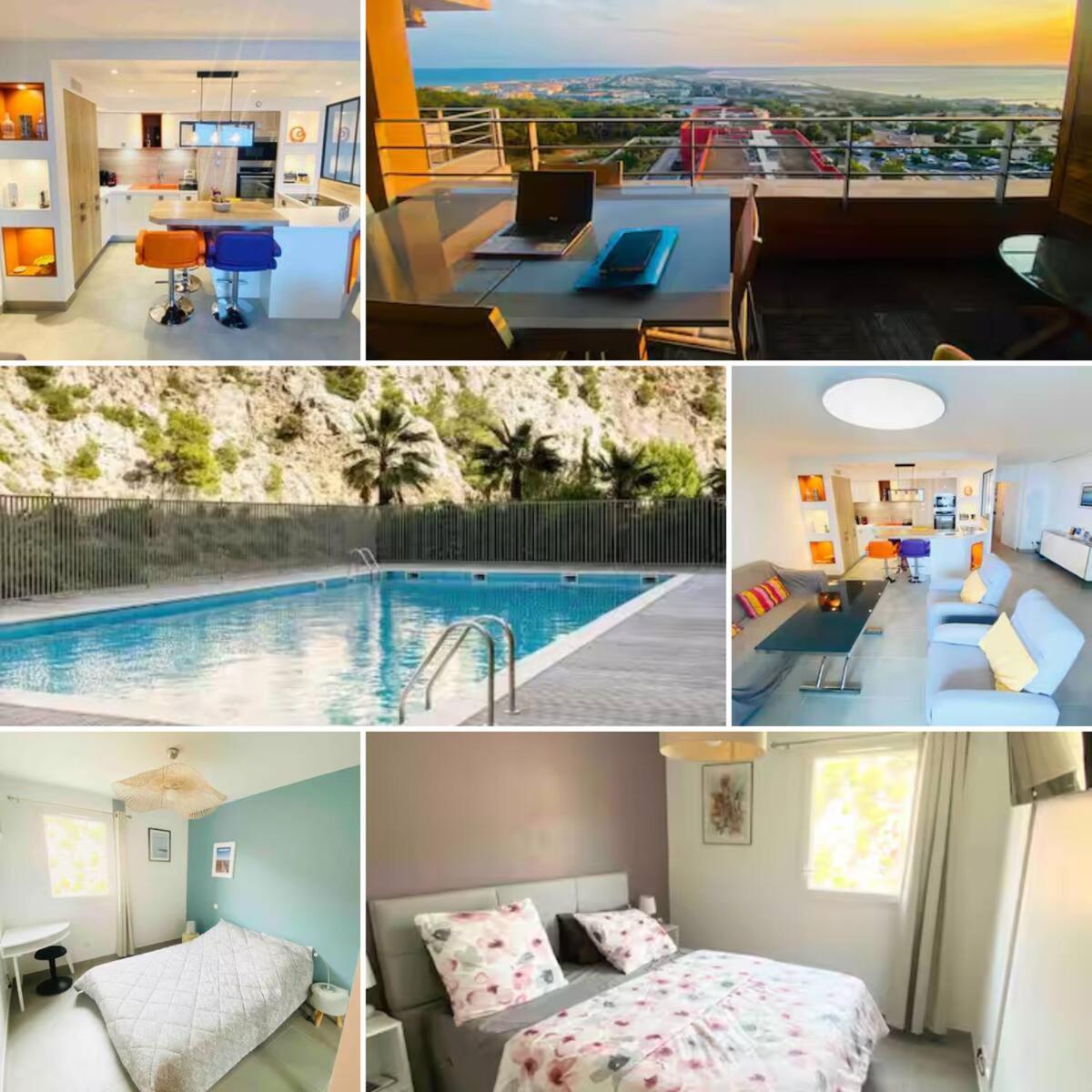 Luxueux T3 Piscine Et Vue Somptueuse Lejlighed Sète Eksteriør billede
